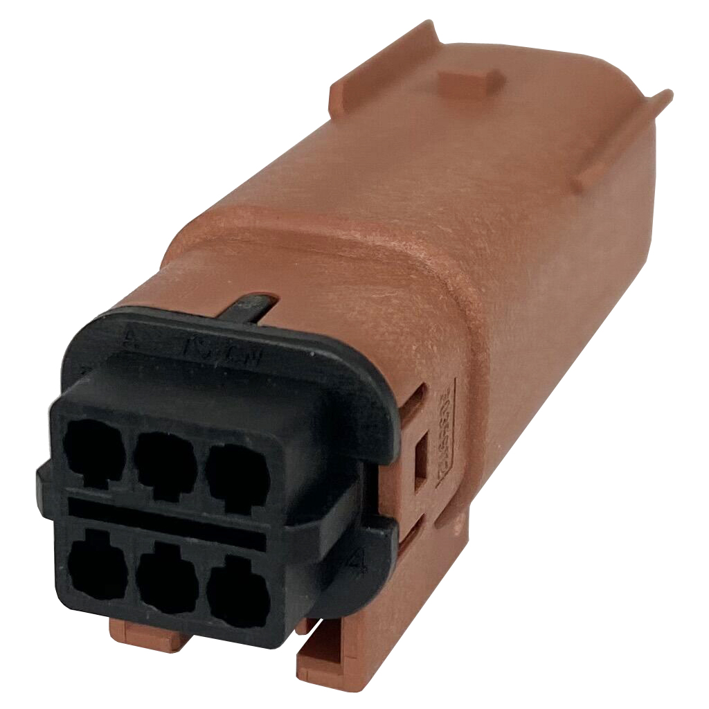 6-Pin-Stecker, braun, Automotive MX150, matt abgedichtet, 33482-3603