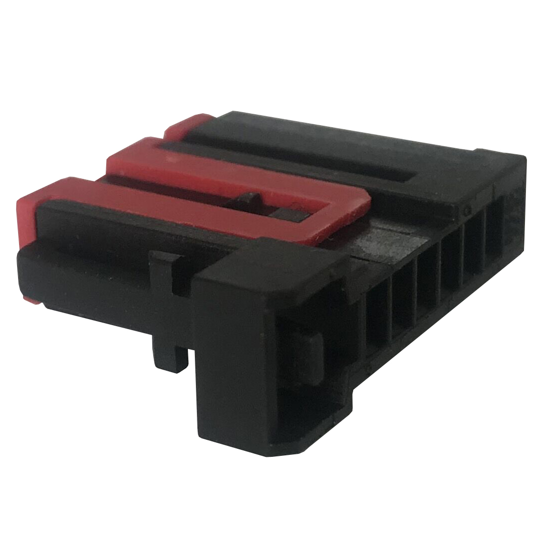 6-poliger schwarzer Kabelbaumstecker mit Anschlüssen, seitlicher Verriegelung, Kfz-Stecker 2272431-1